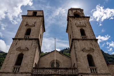 Low angle view of historical building against sky