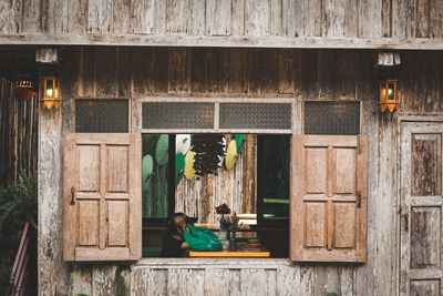 Entrance of building