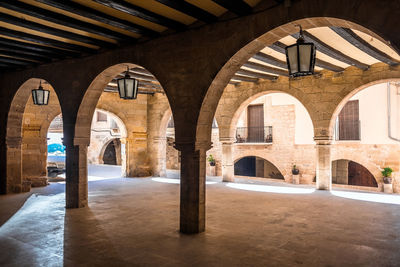 Empty corridor in old building