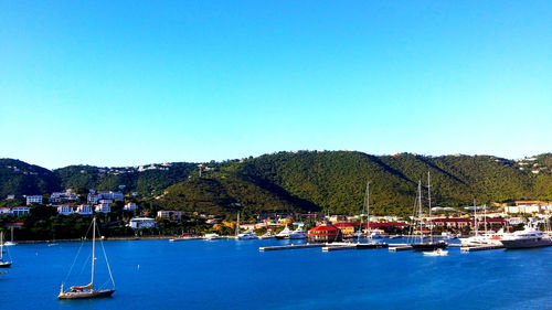 Boats in calm sea