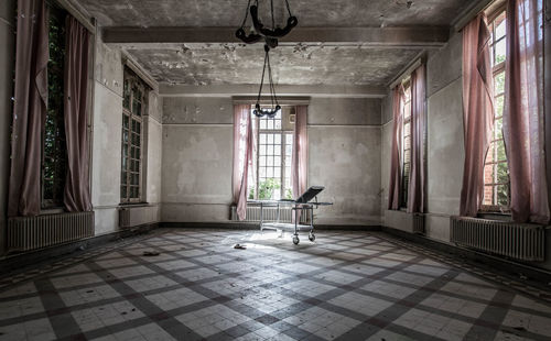 Interior of abandoned building