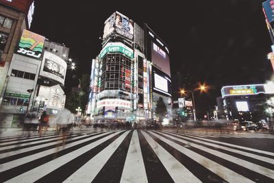 Illuminated city at night