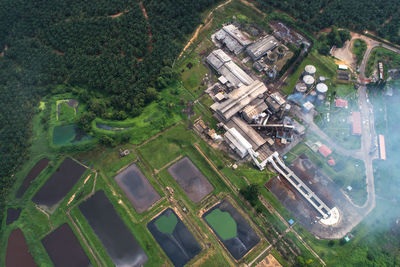 High angle view of buildings