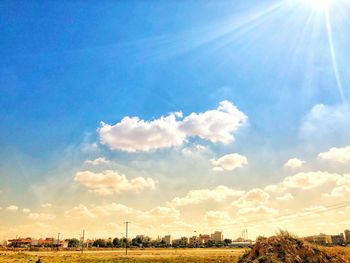 Panoramic view of city against sky