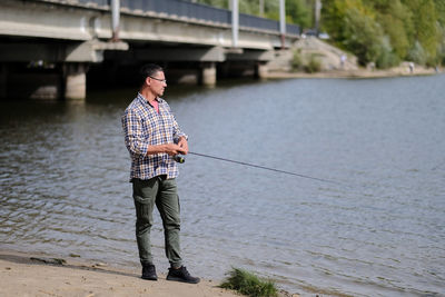 Fisherman in shirt