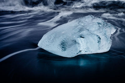 Ice block at beach