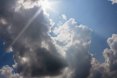 Low angle view of clouds in sky