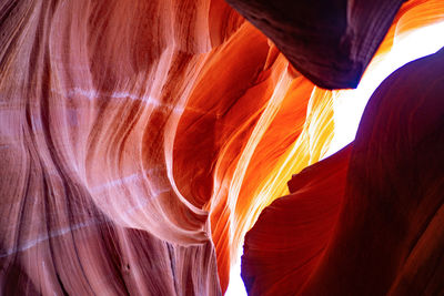 Low angle view of rock formation