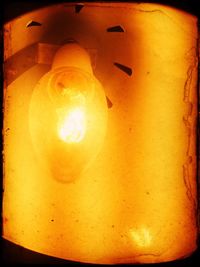 Close-up of illuminated light bulb