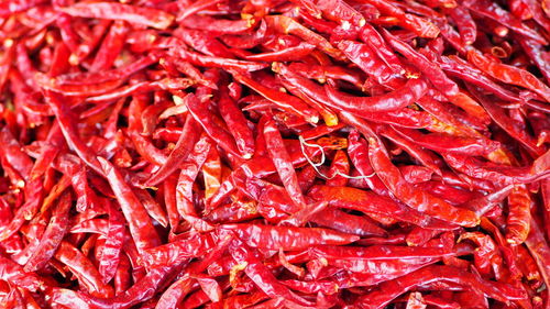 Full frame shot of red chili peppers