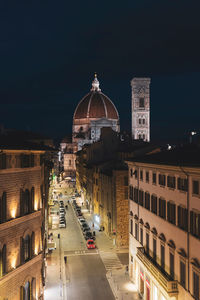 Florence rooftop dinner at night 