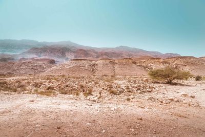 Scenic view of desert against sky