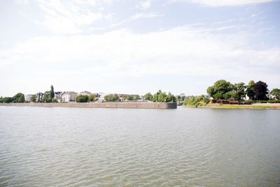 Scenic view of river against sky