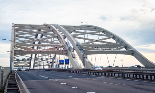 View of the brienenoord bridge, an important connection between the north and south of rotterdam