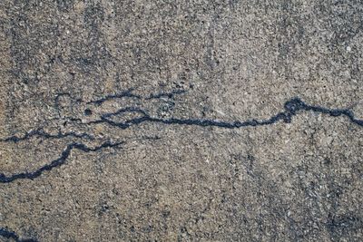 Full frame shot of cracked road