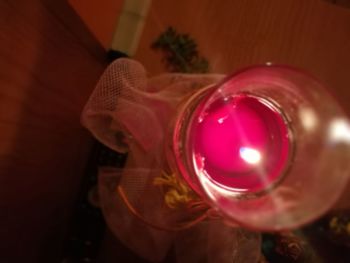 Close-up of illuminated red light