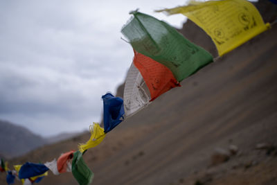 Low angle view of woman standing against sky