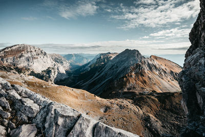 Mountain view of karwendel in the austrian alps