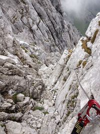 Rock formations on mountain