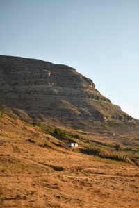 Scenic view of landscape against clear sky