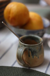 Close-up of tea on table