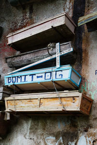 High angle view of old abandoned building