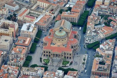 High angle view of cityscape
