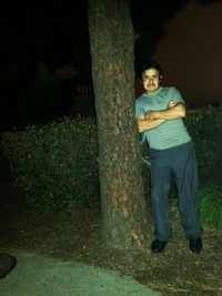 Woman standing on grass