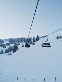 Ski on snow covered landscape
