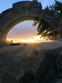Scenic view of rock formation against sky