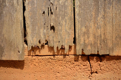 View of weathered wall