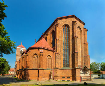 Low angle view of historic building against sky