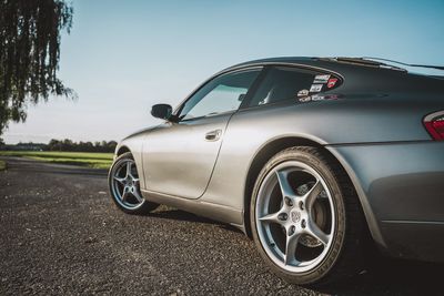 View of car on road against sky