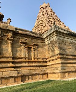 View of temple against clear sky