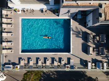 View of swimming pool in building