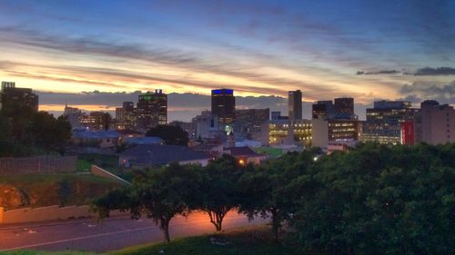 City at sunset