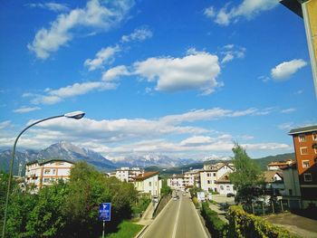 Road leading towards buildings