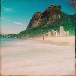 Tourists on beach