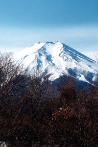 Scenic view of snowcapped mountains