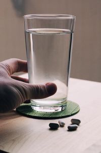 Close-up of drink on table