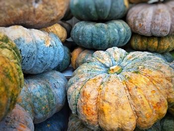 Full frame shot of pumpkins at market