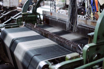 Close-up of machinery in factory