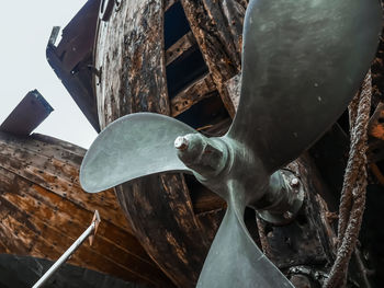 Close-up of rusty sculpture