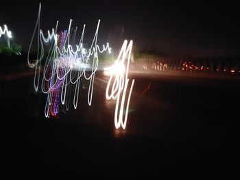 Light painting at night