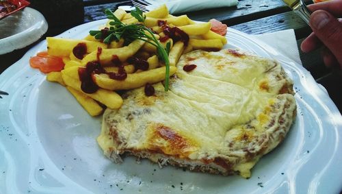 Close-up of served food