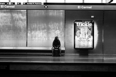 Subway train on subway station