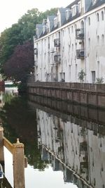 Reflection of buildings in river