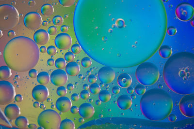 Full frame shot of bubbles in water