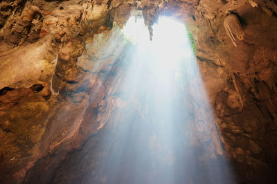 Panoramic view of rock formations against sky