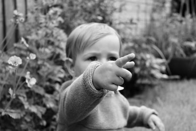 Portrait of cute boy